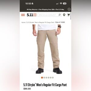 5.11 Tactical Stryke Men's Regular Fit Cargo Pants - Tan